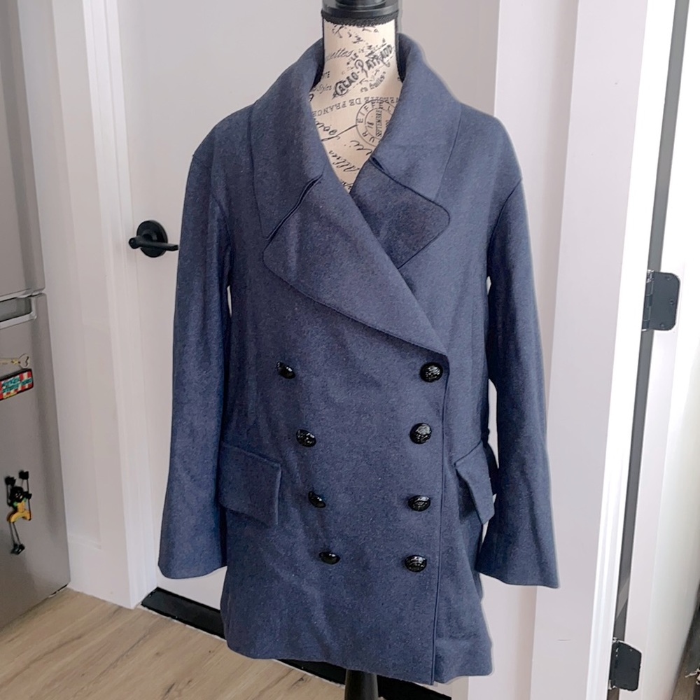Burberry Wool Navy Peacoat